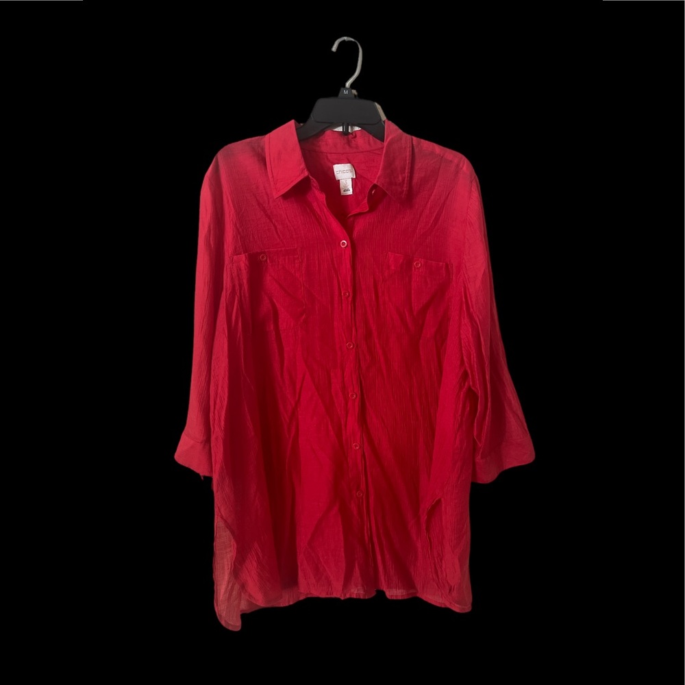 Chicos sheer gauzy like top
